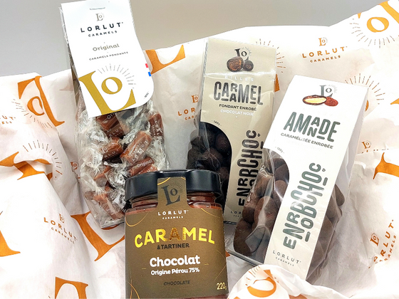 Coffret Chocolat - Enrobés au chocolat - Caramel à Tartiner Chocolat - Caramels