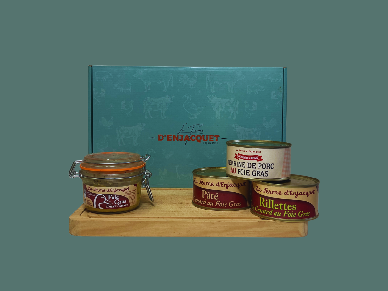 Coffret de Terrines, Rillettes et foie Gras Maison