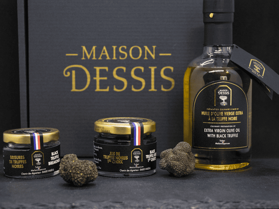 Coffret Prestige Truffes : Brisures, Jus et Huile d'Olive Vierge Extra