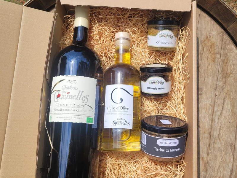 Coffret Complet des Coccinelles : Vin, Huile et Tartinables