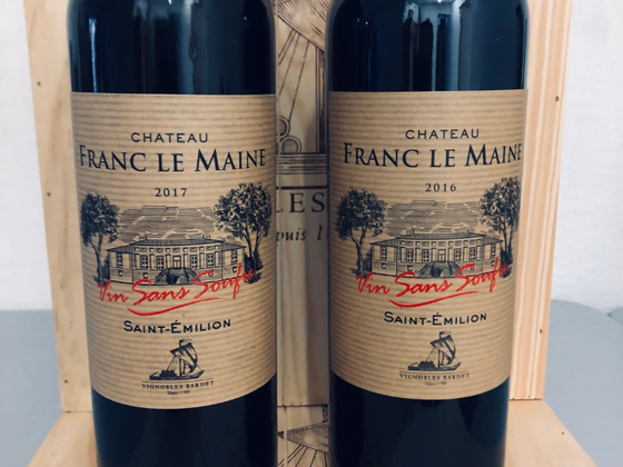 Coffret Château Franc le Maine 2016/2017 Saint Emilion sans souffre