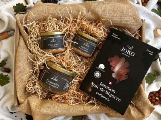 Coffret terrines, rillettes et chiffonnade de porc Noir de Bigorre