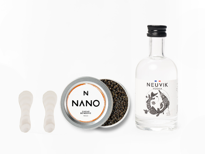 Coffret Cadeau avec Caviar et Vodka - Caviar de Neuvic 